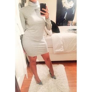 Turtle Neck Midi Dress